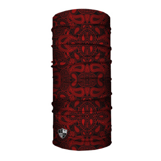 Face Shield Red Paisley