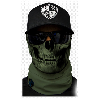 Face Shield Tactical OD Green Skull