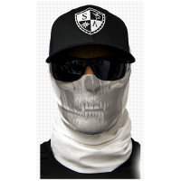 Face Shield Tactical White Skull