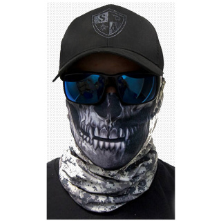 Face Shield Grey Digital Skull