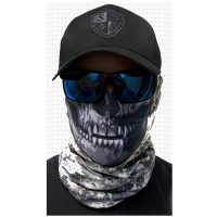 Face Shield Grey Digital Skull