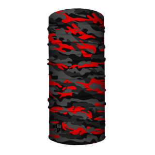 Face Shield Fire Red Military Blackout Camo