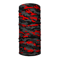 Face Shield Fire Red Military Blackout Camo